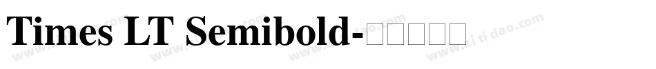 Times LT Semibold字体转换